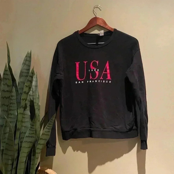 DIVIDED H&M USA SAN FRANCISCO 1998 SWEATER - Picture 2 of 5